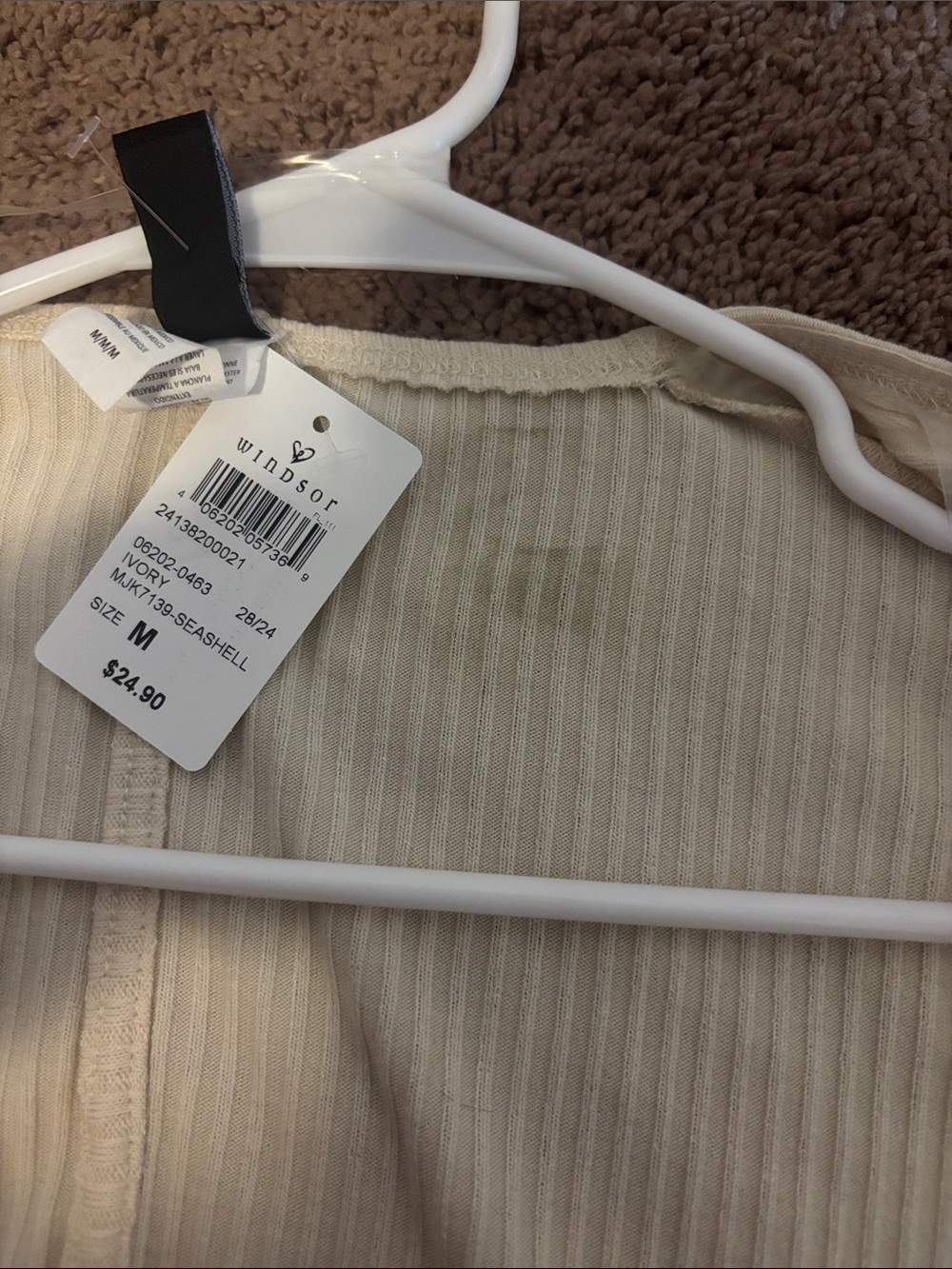 Windsor Ivory Ribbed Cropped Shrug - Picture 8 of 8